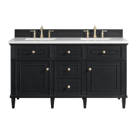 James Martin Vanities 60'' Double Vanity, Black Onyx 424-V60D-M-BKO